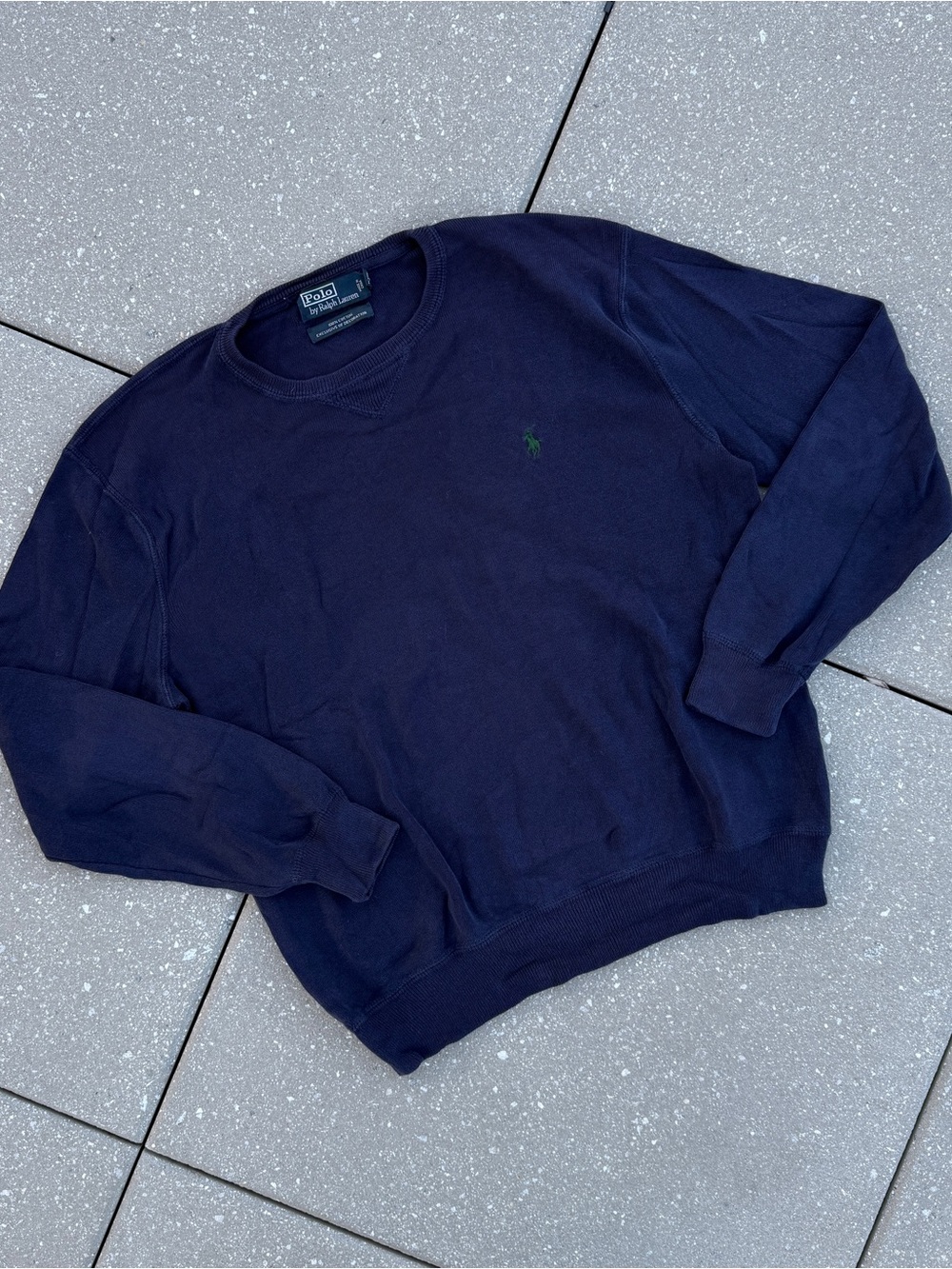 Navy Polo Ralph Lauren Knit Crewneck Sweater